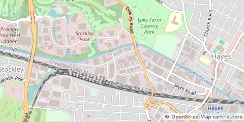 Map of Hayes, Middlesex