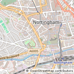 Map of Nottingham, Nottinghamshire