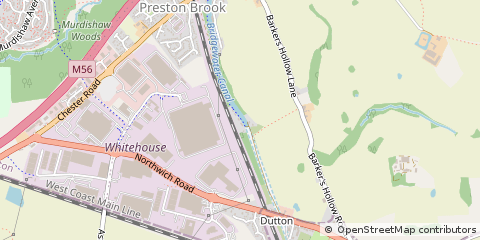 Map of Preston on the Hill, Cheshire