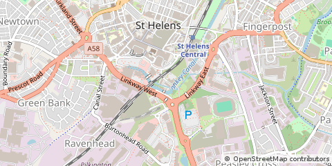 Map of ST Helens, Merseyside