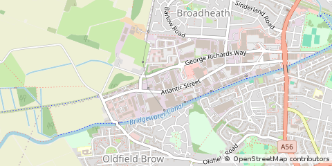 Map of Altrincham, Cheshire