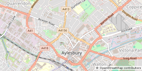 Map of Aylesbury, Buckinghamshire