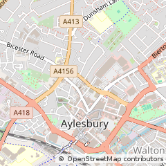 Map of Aylesbury, Buckinghamshire