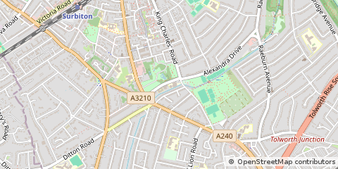 Map of Surbiton, Surrey