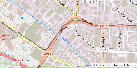Map of Trafford Park, Manchester