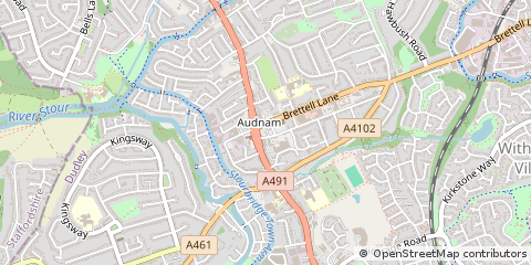 Map of Amblecote Stourbridge, West Midlands
