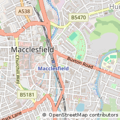 Map of Macclesfield, Cheshire
