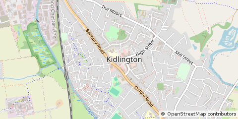 Map of Kidlington, Oxfordshire