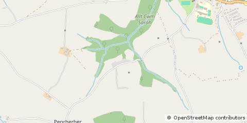 Map of Newcastle Emlyn