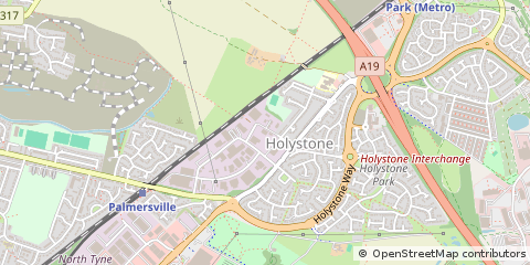 Map of Newcastle-Upon-Tyne, Tyne & Wear