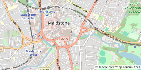 Map of Maidstone, Kent