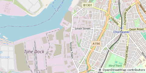 Map of South Shields