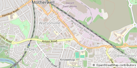 Map of Motherwell, North Lanarkshire