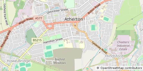 Map of Manchester, Lancashire