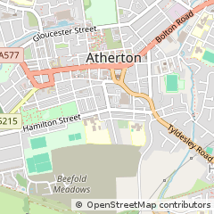 Map of Manchester, Lancashire