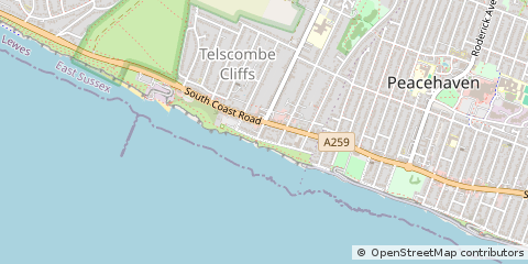 Map of Peacehaven, East Sussex