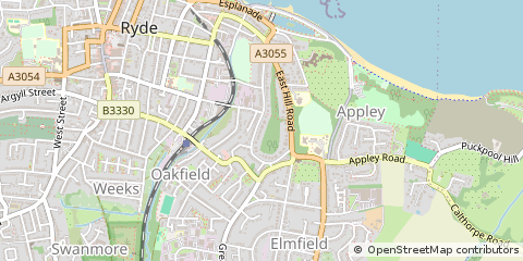 Map of Ryde, Isle of Wight