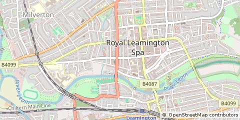 Map of Leamington SPA, Warwickshire