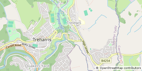 Map of Treharris, Somerset
