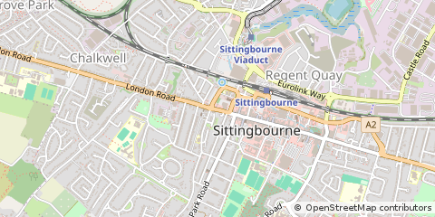 Map of Sittingbourne, Kent