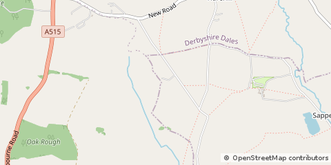 Map of Ashbourne, Derbyshire