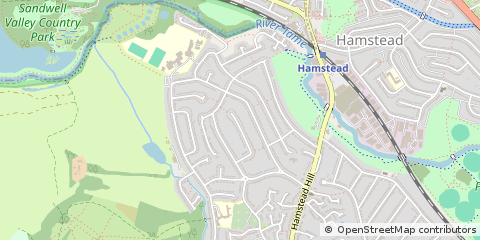 Map of Birmingham, West Midlands