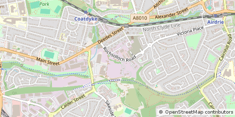 Map of Airdrie, North Lanarkshire