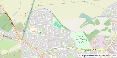 Map of Barnsley, South Yorkshire