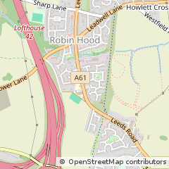 Map of Wakefield, West Yorkshire