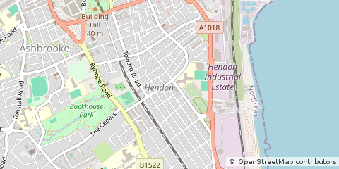 Map of Sunderland, Tyne and Wear