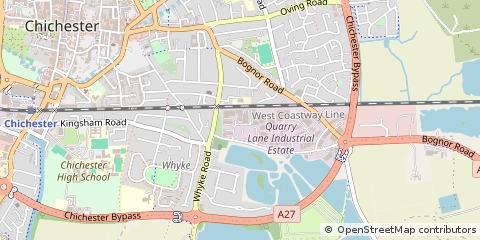 Map of Chichester, West Sussex