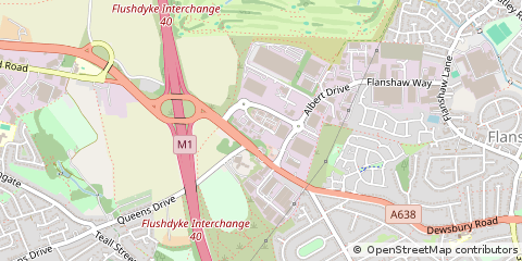 Map of Ossett, West Yorkshire