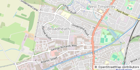 Map of Altrincham, Cheshire
