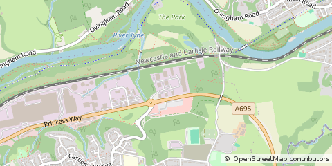 Map of Prudhoe, Northumberland