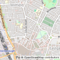 Map of Peterborough, Cambridgeshire