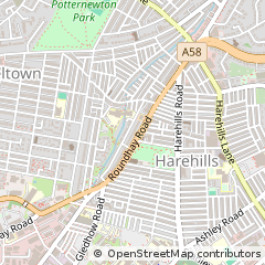 Map of Leeds, West Yorkshire
