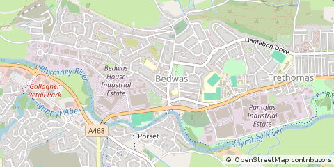 Map of Caerphilly