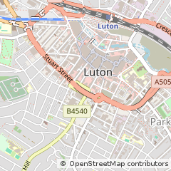 Map of Luton, Bedfordshire