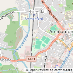 Map of Ammanford, Carmarthenshire
