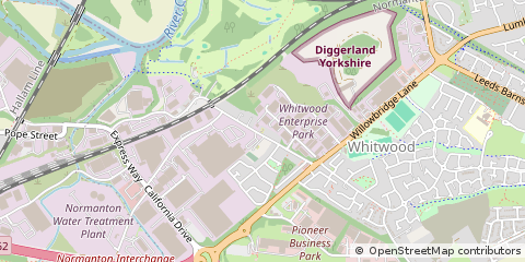 Map of Castleford, West Yorkshire