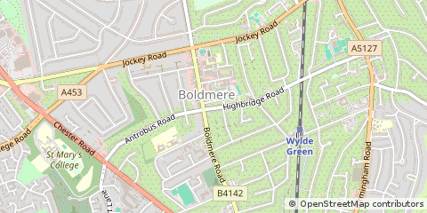 Map of Sutton Coldfield