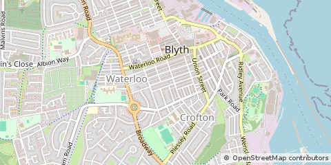 Map of Blyth, Northumberland