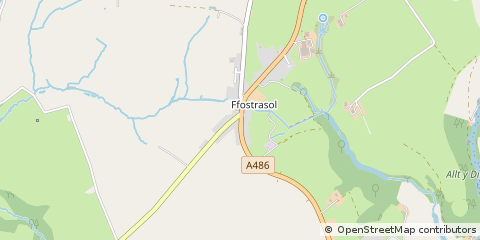 Map of Llandysul, Ceredigion
