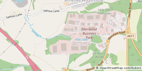 Map of Annesley, Nottinghamshire