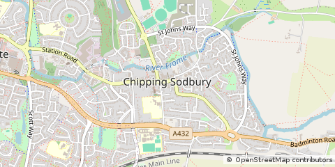 Map of Chipping Sodbury, Bristol