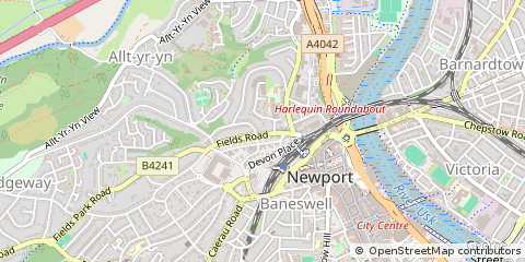 Map of Newport, Gwent