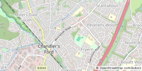 Map of Eastleigh, Hampshire