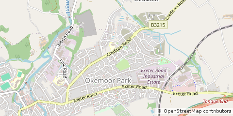 Map of Okehampton