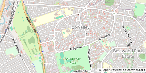 Map of Nottingham, Nottinghamshire