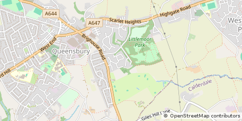 Map of Bradford, West Yorkshire